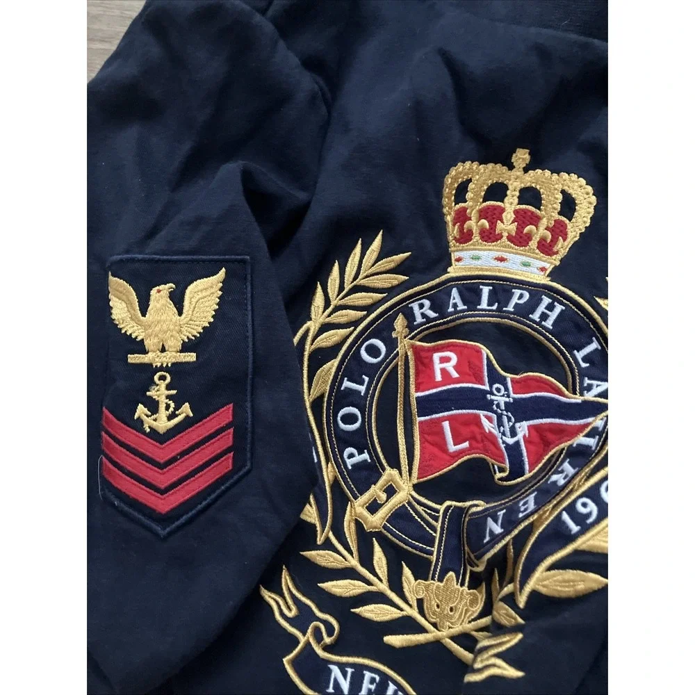 Polo Ralph Lauren Crest Crown Crewneck Sweatshirt Mens Medium Navy New York USA